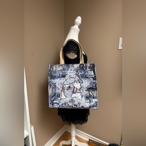 Dior Around the World Large Straw Tote Bag